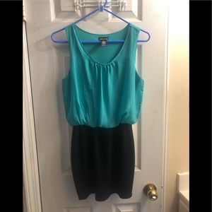 dress (teal/black color)